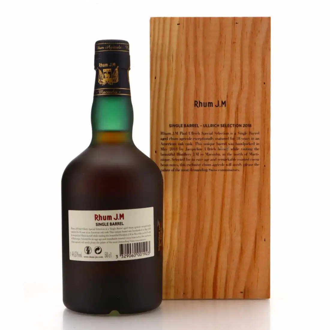 Image haute résolution de Rhum J.M Single Barrel (Ullrich Selection 2018) 1999