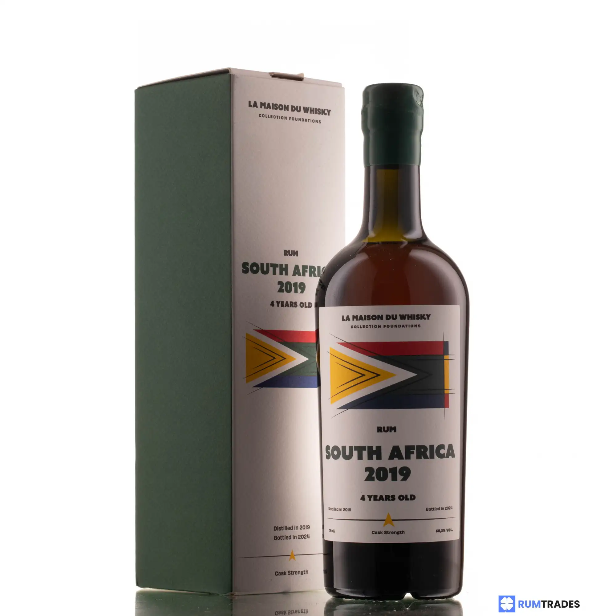 Bottle of La Maison Du Whisky MHOBA Rum South Africa Flag Series (Collection Foundations) 2019