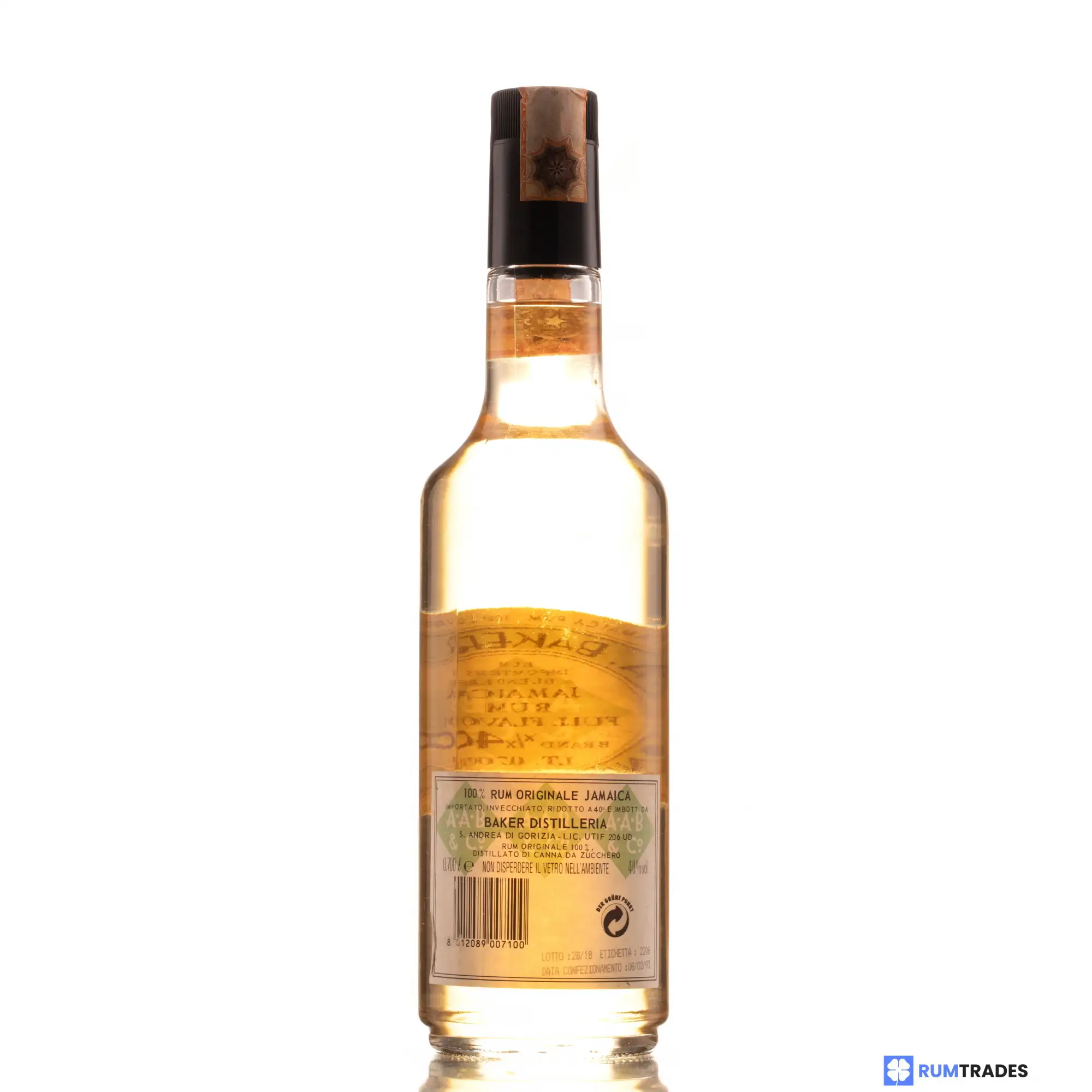 High resolution image of A.A. Baker & Co. S.p.A. Jamaica Rum Full Flavour