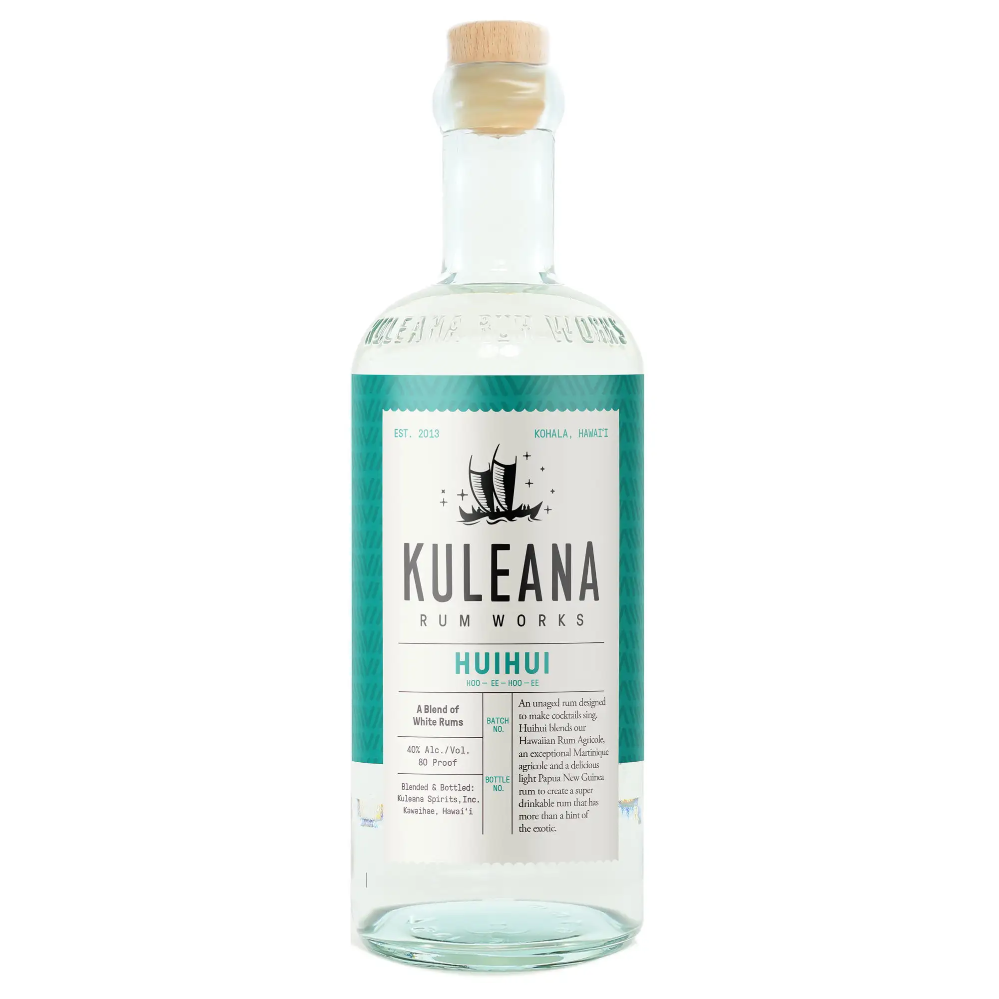 Bottle of Kuleana Spirits, Inc. Rum Works Huihui