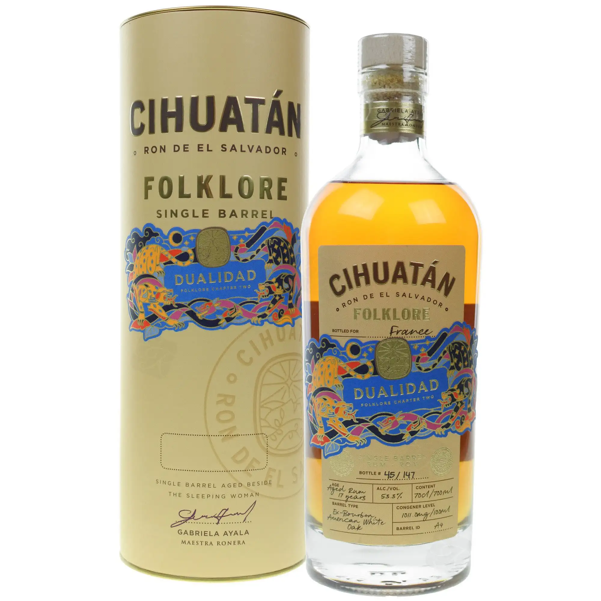 Bottle of Licorera Cihuatán Folklore Dualidad (France)