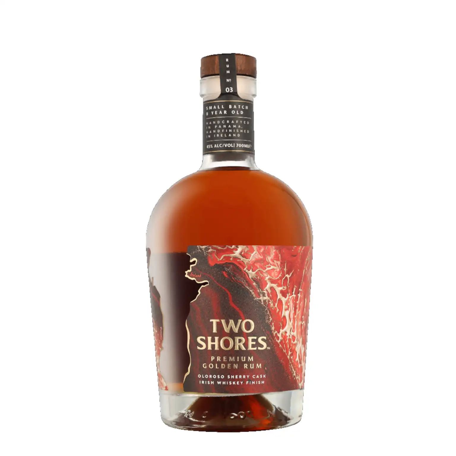Bottle of Two Shores Las Cabras Two Shores Premium Golden Rum Oloroso Finish