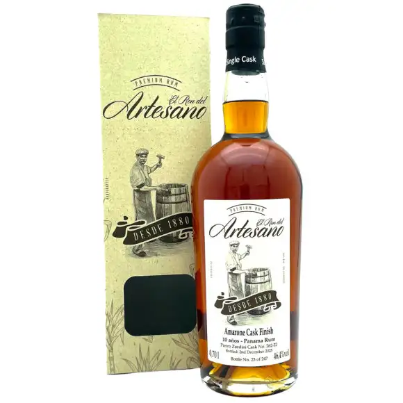 Bottle of El Ron del Artesano Panama Rum - Amarone Cask Finish 2025