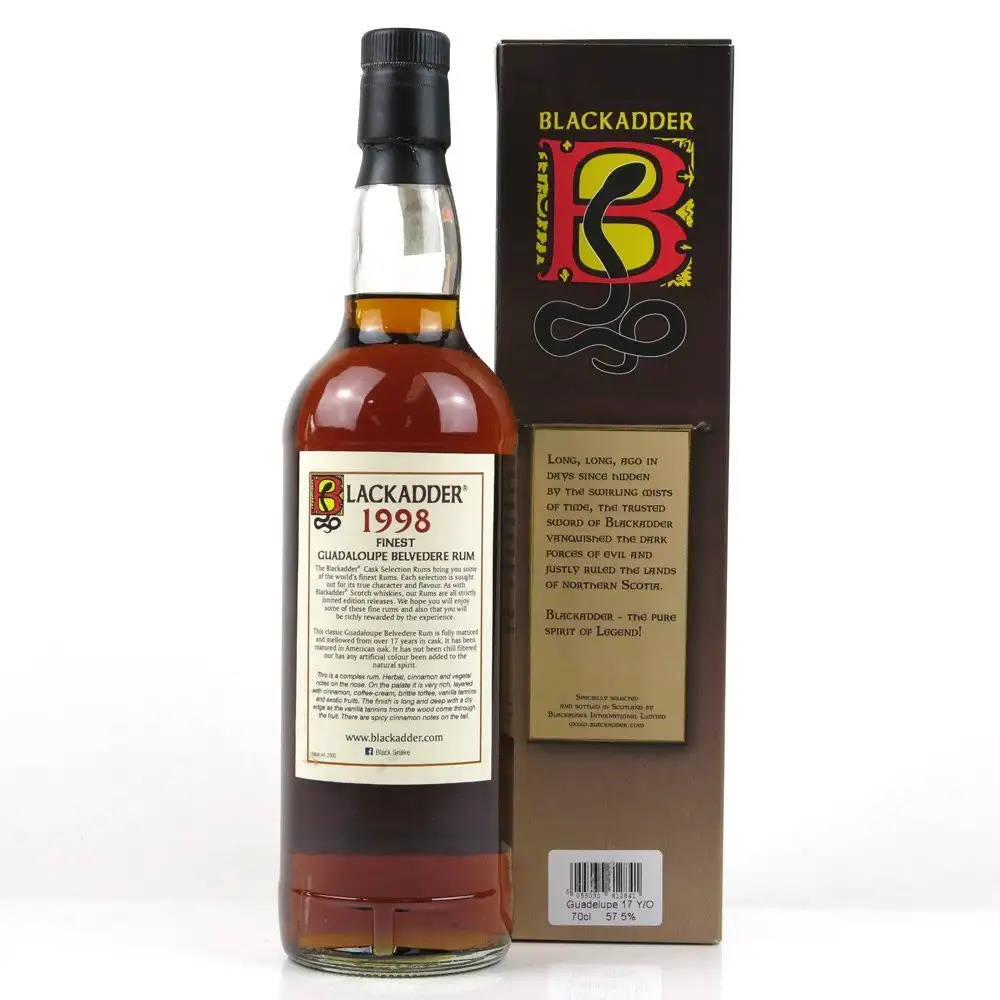 Image haute résolution de Blackadder Bellevue Raw Cask Rum Belvedere 1998