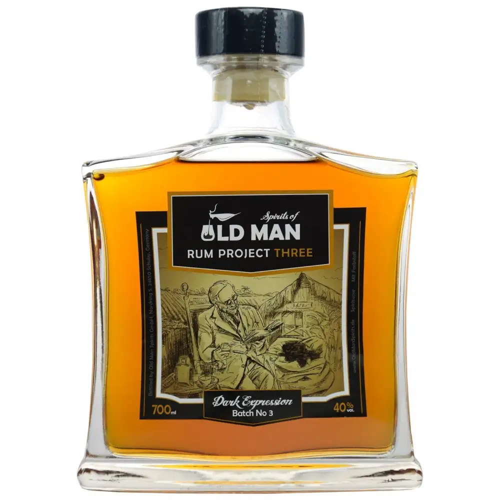 Bottle of Spirits of Old Man Rum Project Three Dark Expression