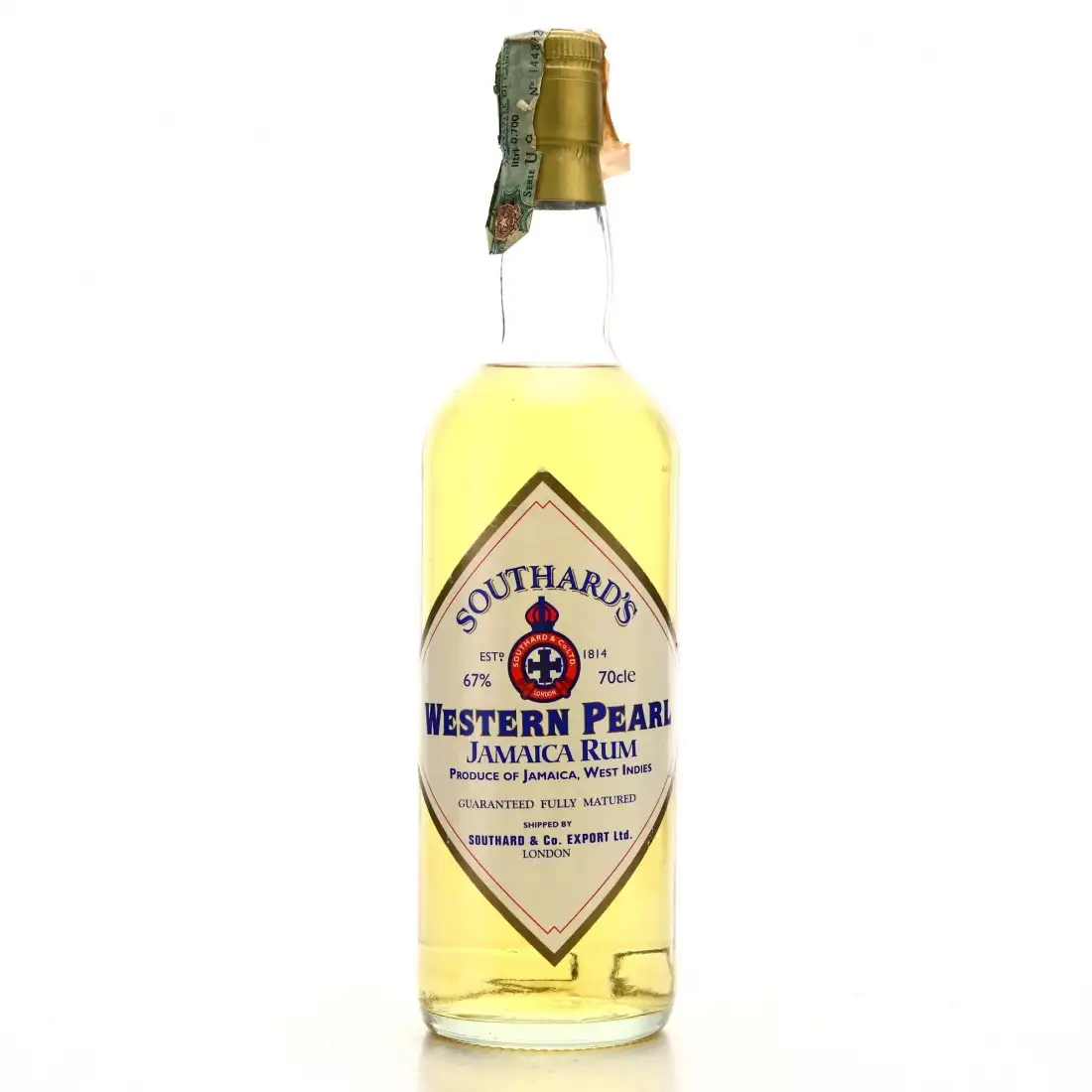 Bottle of Southard & Co. Export Ltd. Western Pearl Jamaica Rum