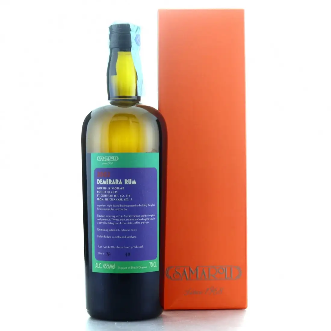 High resolution image of Samaroli DDL Demerara Rum 2002