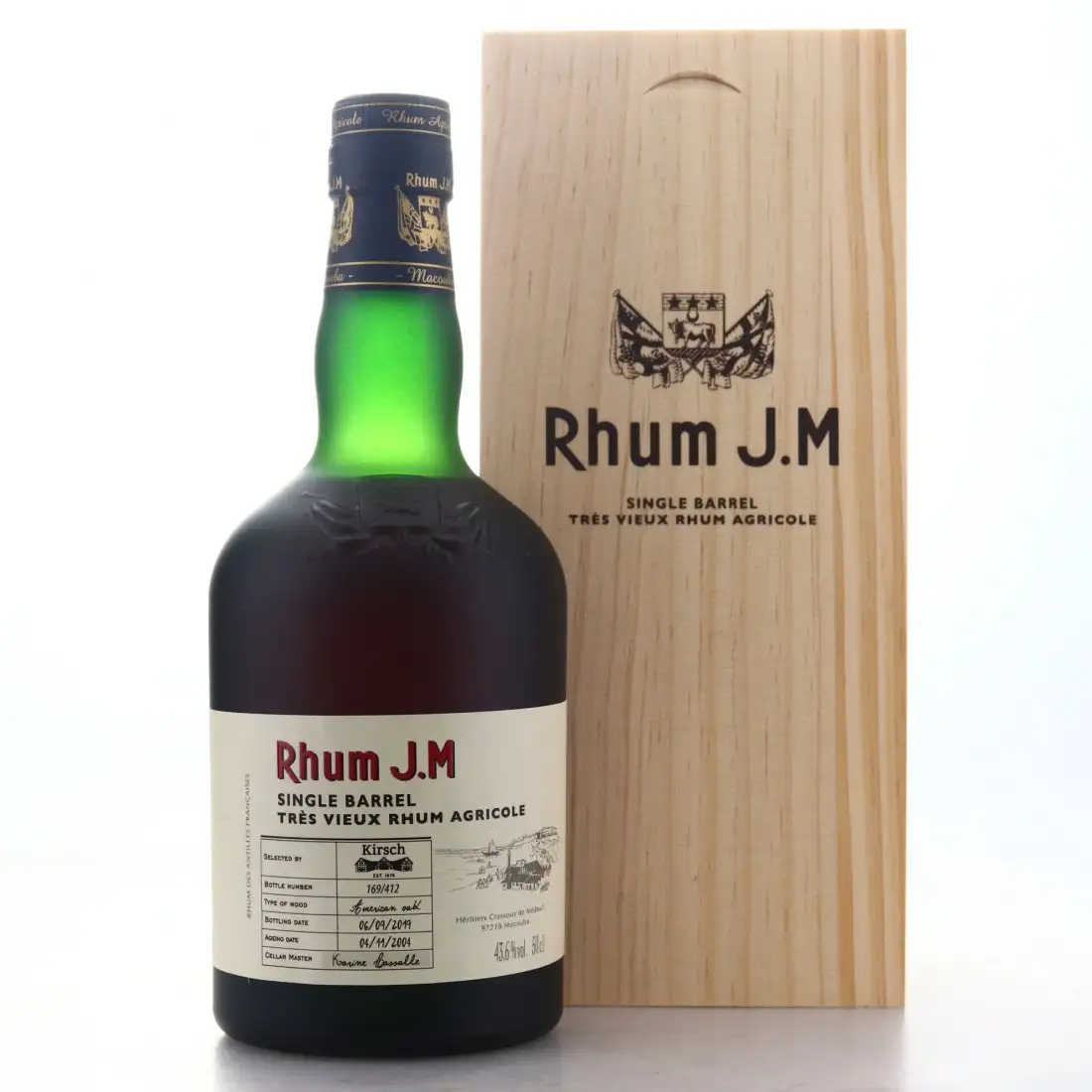 Bottle of Rhum J.M Single Barrel (Selected by Kirsch) 2004