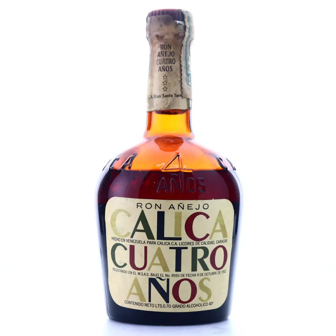 Bottle of Santa Teresa Calica Cuatro Años