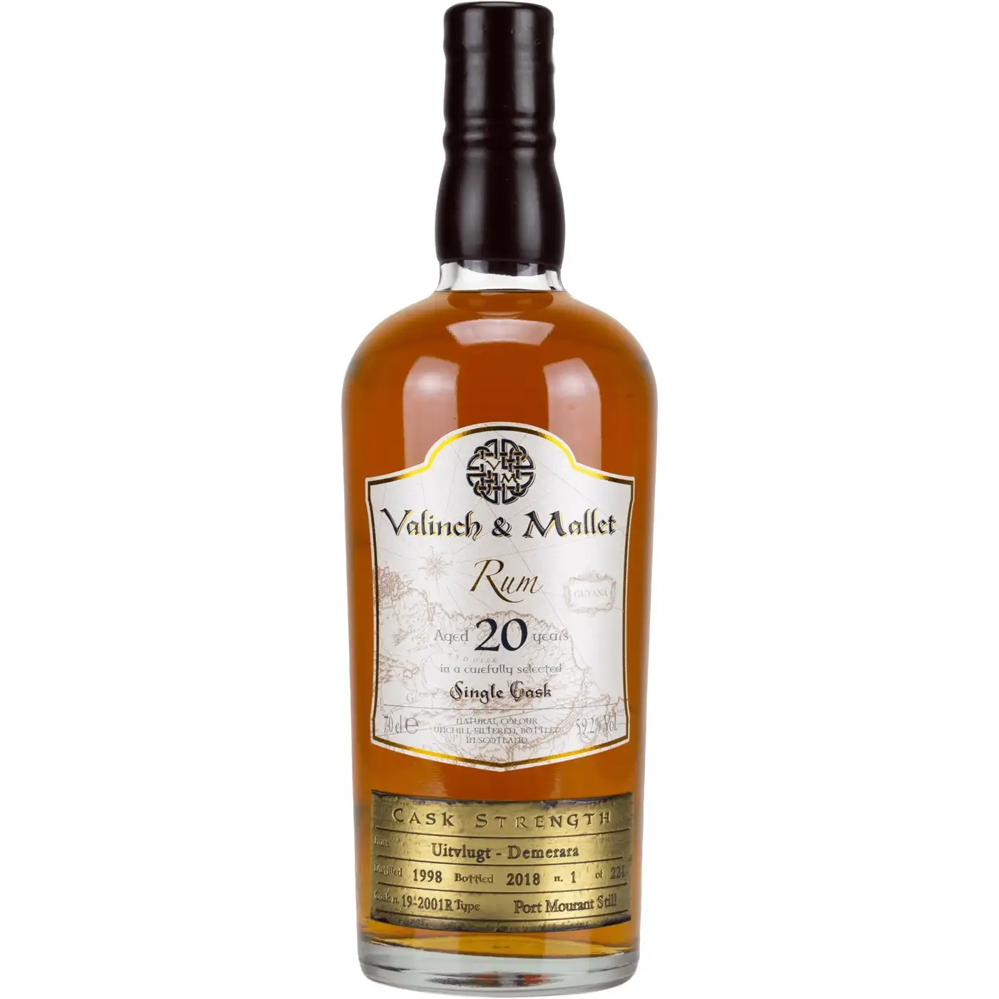 Bottle of Valinch & Mallet Uitvlugt Single Cask 1998