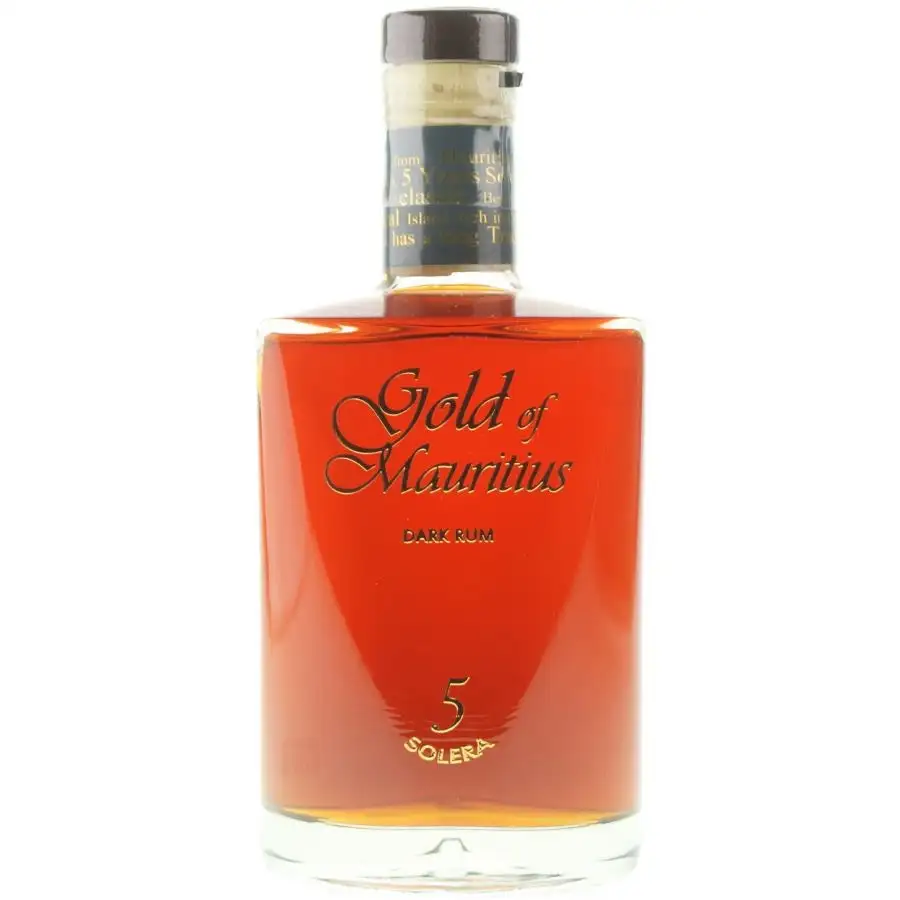 Bottle of Gold of Mauritius Dark Rum 5 Solera