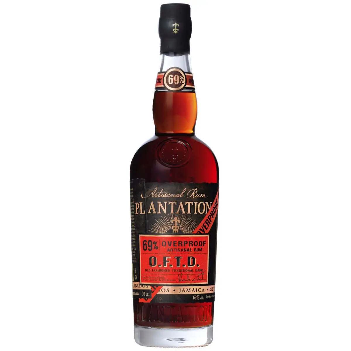 Bottle of Plantation O.F.T.D. Overproof