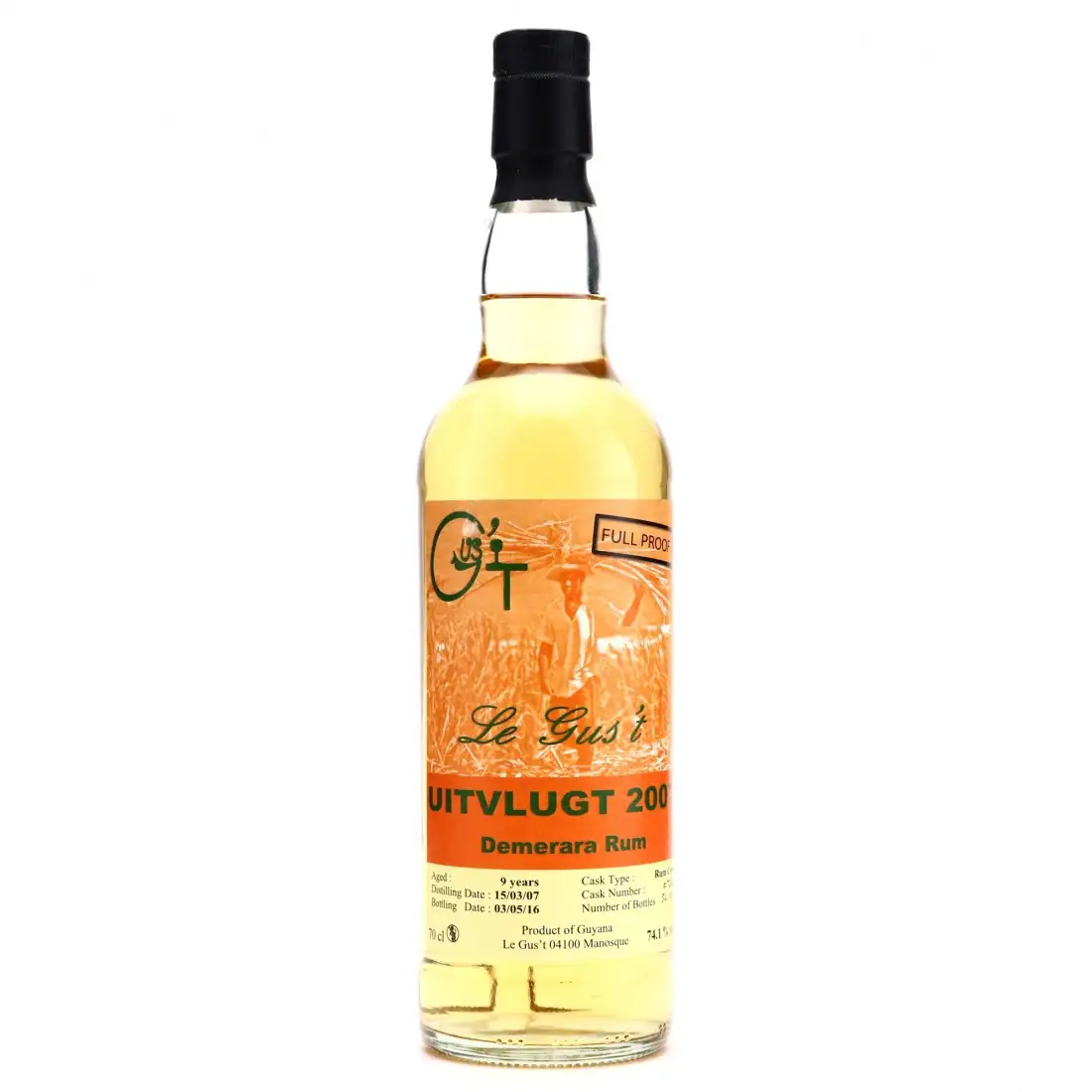 Bottle of Le Gus‘t Uitvlugt Demerara Rum 2007