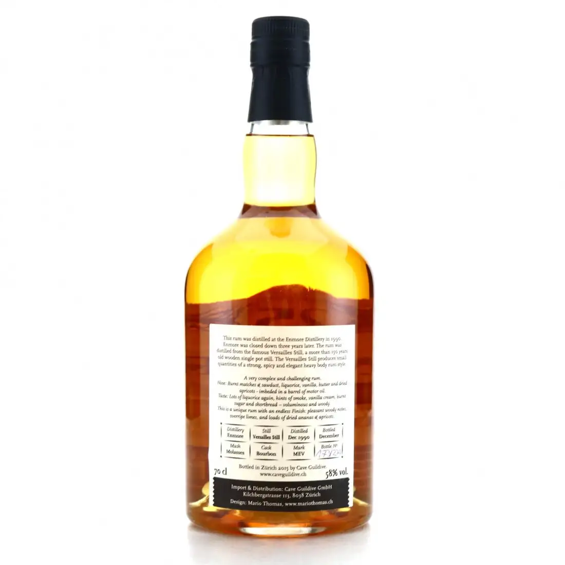 High resolution image of Cave Guildive Enmore Demerara Rum MEV 1990