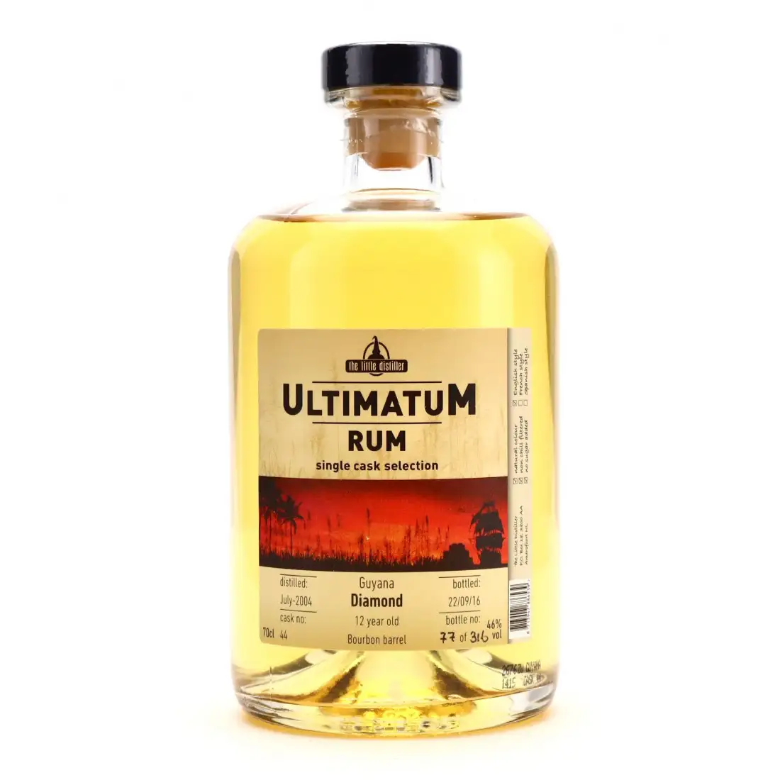 Bottle of The Little Distiller Diamond (Port Mourant) Ultimatum Rum 2004