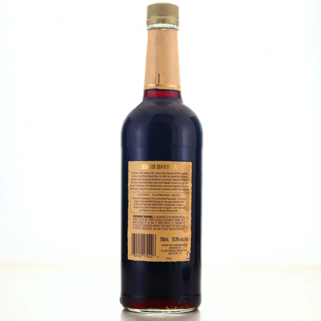 Image haute résolution de Lemon Hart &amp; Son Rhum Demerara Rum 151 Proof