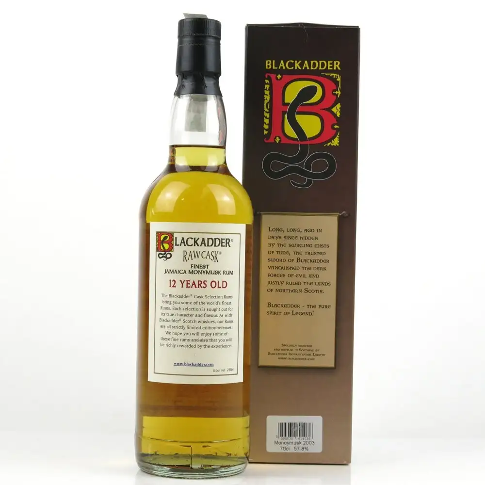 Image haute résolution de Blackadder Clarendon Finest Jamaica Monymusk Rum 2003