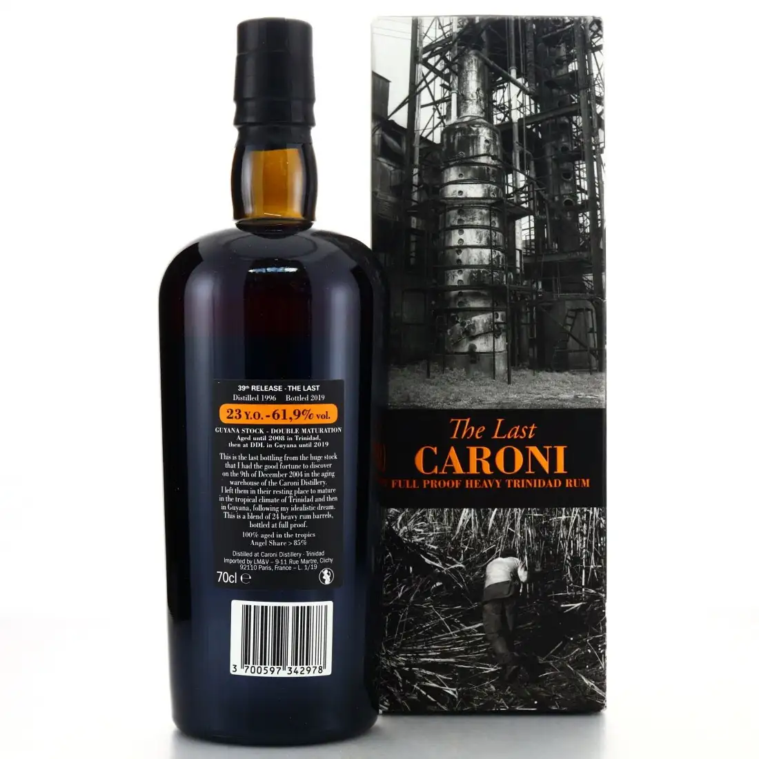 High resolution image of Velier Caroni 39th Release (The Last) Heavy Trinidad Rum 1996