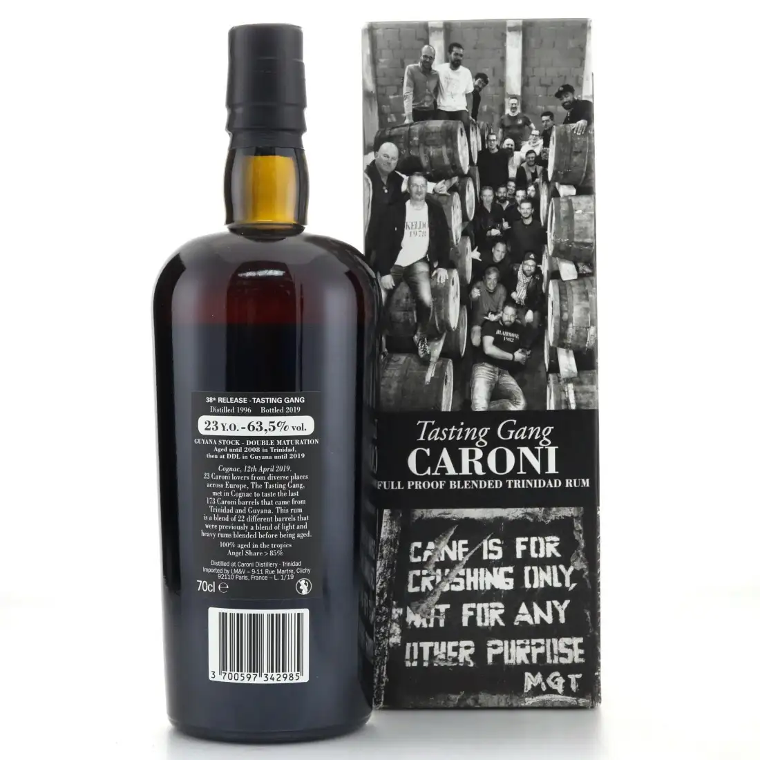 High resolution image of Velier Caroni 38th Release Tasting Gang Blended Trinidad Rum 1996