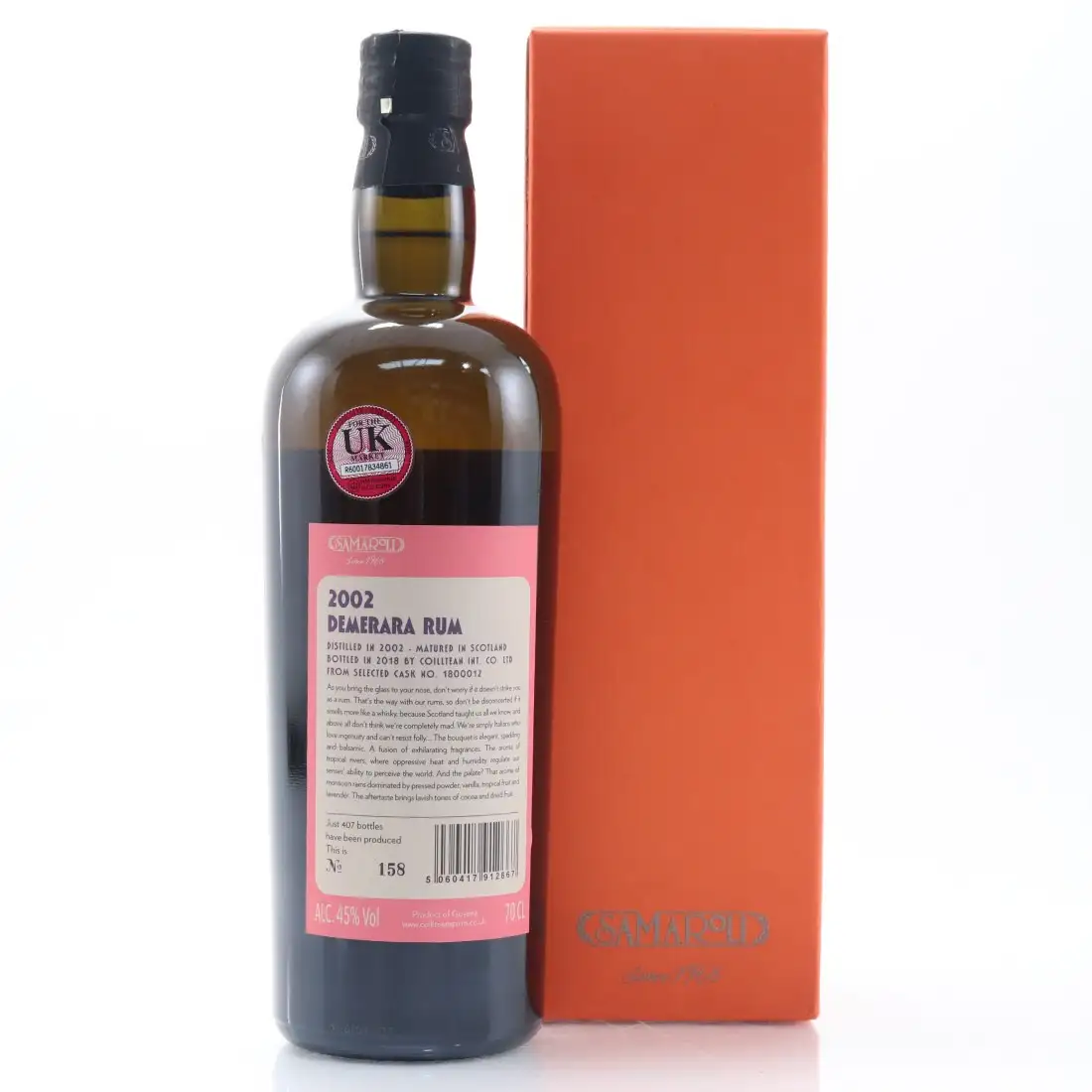 High resolution image of Samaroli DDL Demerara Rum 2002