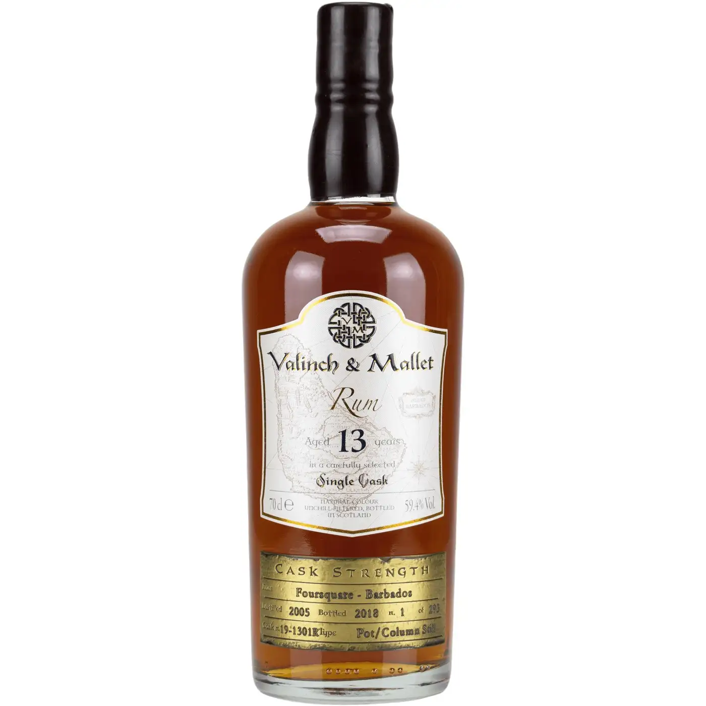 Bottle of Valinch & Mallet Foursquare Single Cask 2005
