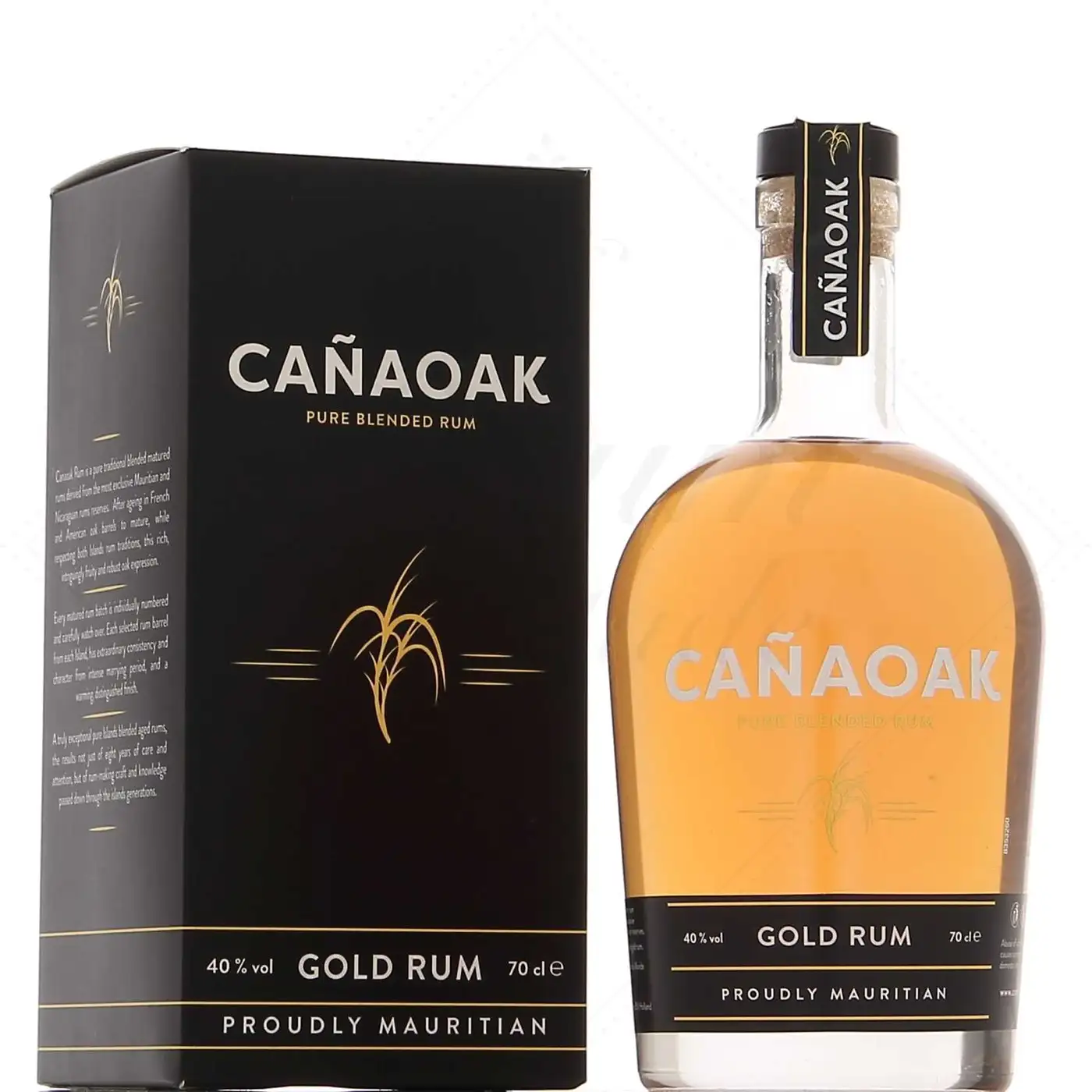 Bottle of Herman Jansen Cañaoak Pure Blended Gold Rum