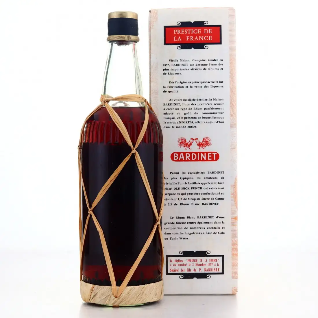 High resolution image of Bardinet Rhum Negrita Bordeaux Très Vieux Rhum