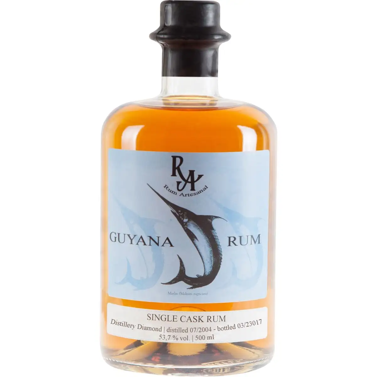 Bottle of Diamond RA Guyana Rum 2004