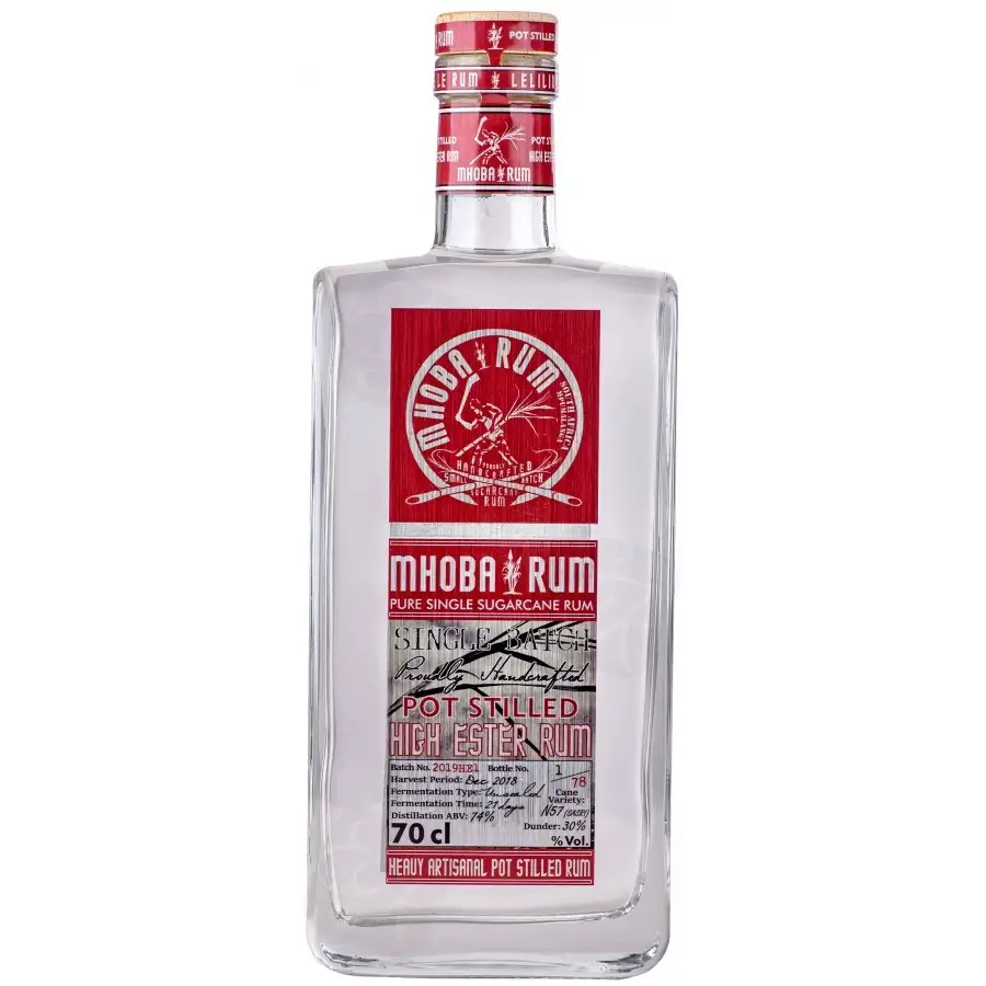 Bottle of MHOBA Pot Stilled High Ester Rum 2019