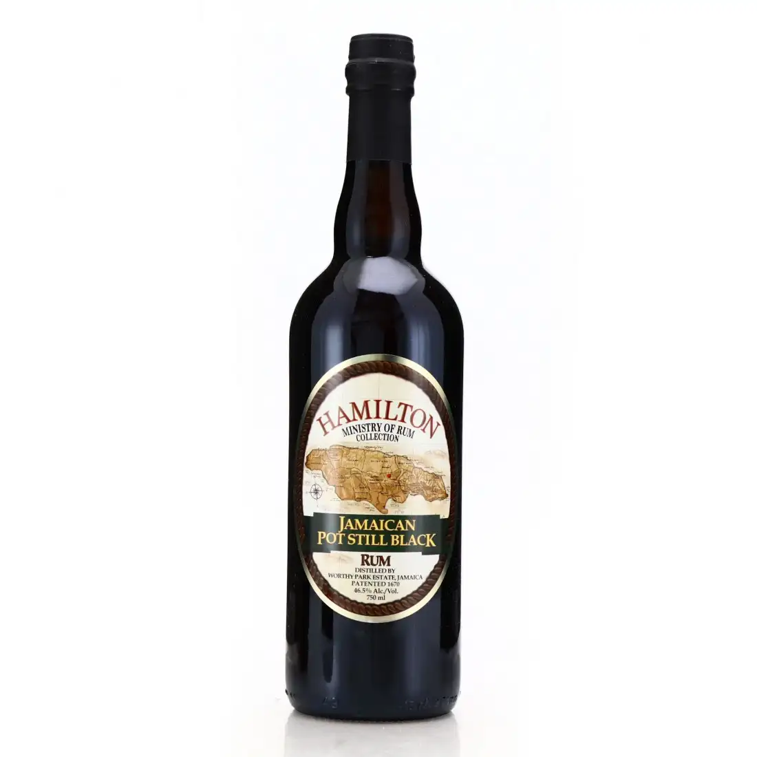 Bottle of Five & 20 Spirits Worthy Park Hamilton Jamaican Pot Still Black Rum