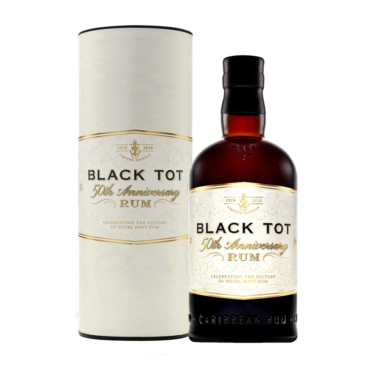 Bottle of Elixir Distillers of London Black Tot Rum 50th Anniversary 2020