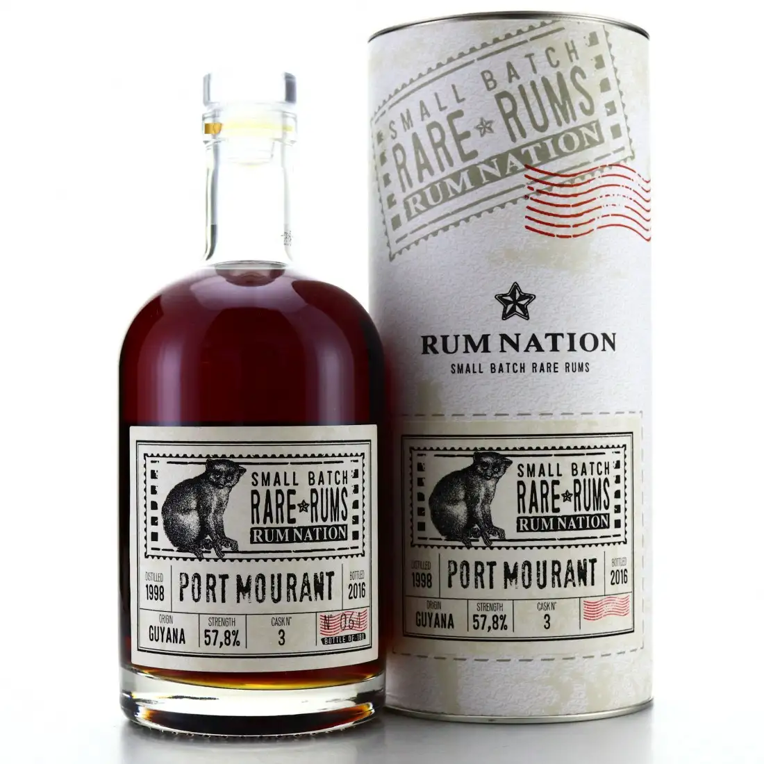 Bottle of Rum Nation Port Mourant Small Batch Rare Rums 1998