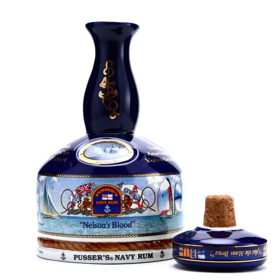 Bottle of Pusser‘s Rum „Nelson‘s Blood“ Yachting Ceramic Decanter