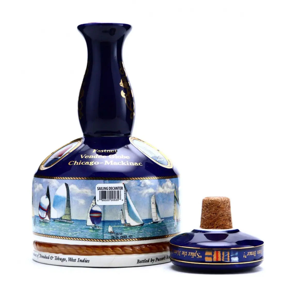 High resolution image of Pusser‘s Rum „Nelson‘s Blood“ Yachting Ceramic Decanter