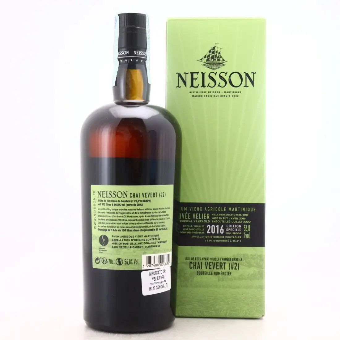 Image haute résolution de Velier Neisson Cuvée Chai 2 Vevert 2016