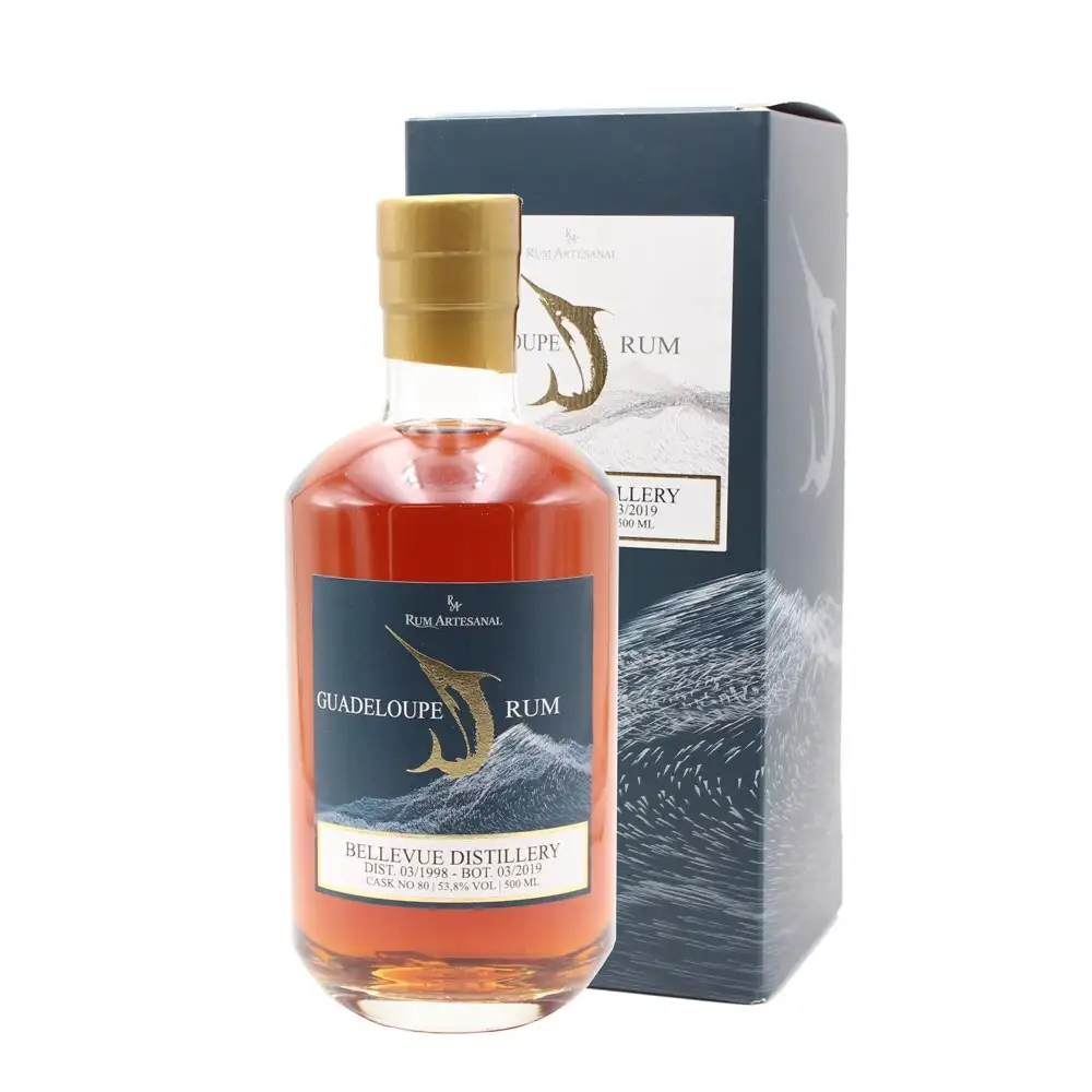 Bottle of Bellevue RA Guadeloupe Rum 1998