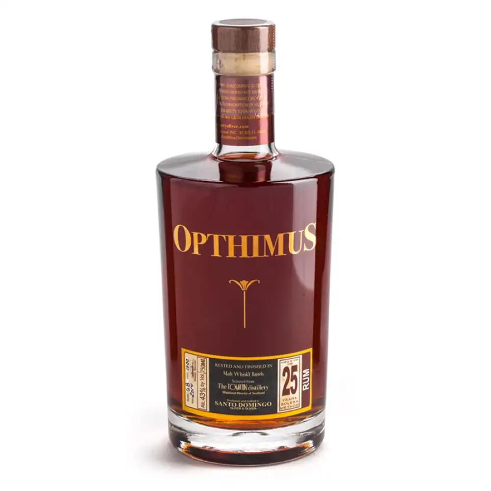 Bottle of Oliver & Oliver Opthimus 25 Años Malt Whisky Finish (TOMATIN)