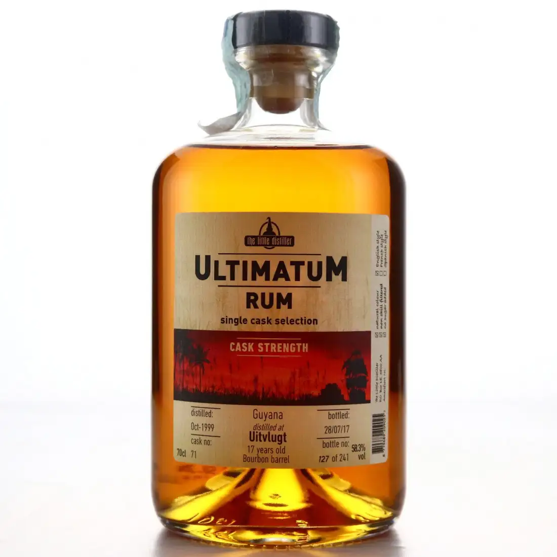 Bottle of The Little Distiller Uitvlugt Ultimatum Rum 1999