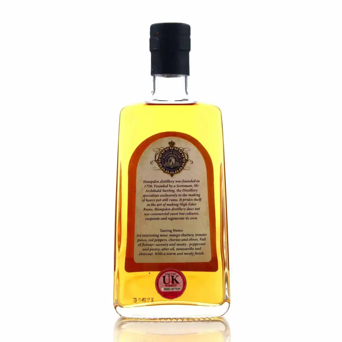 High resolution image of Duncan Taylor Hampden Single Cask Rum LROK 2000