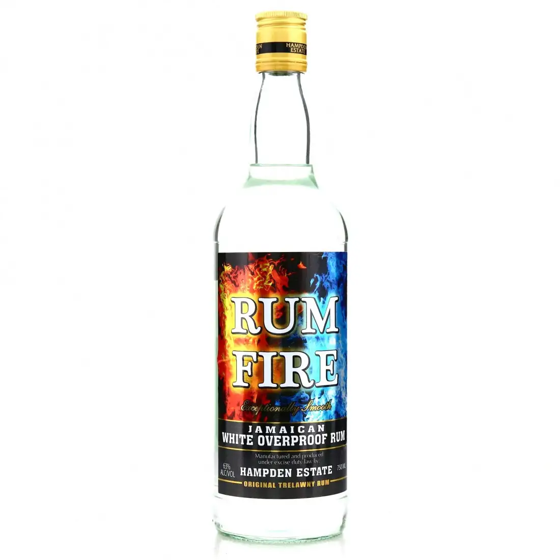 Bottle of Hampden Rum Fire