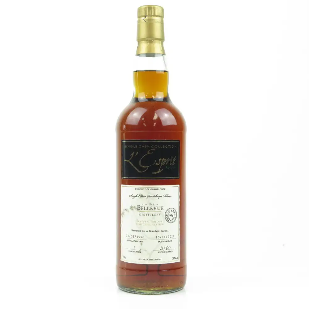 Bottle of Whisky & Rhum Bellevue L‘Esprit 1998