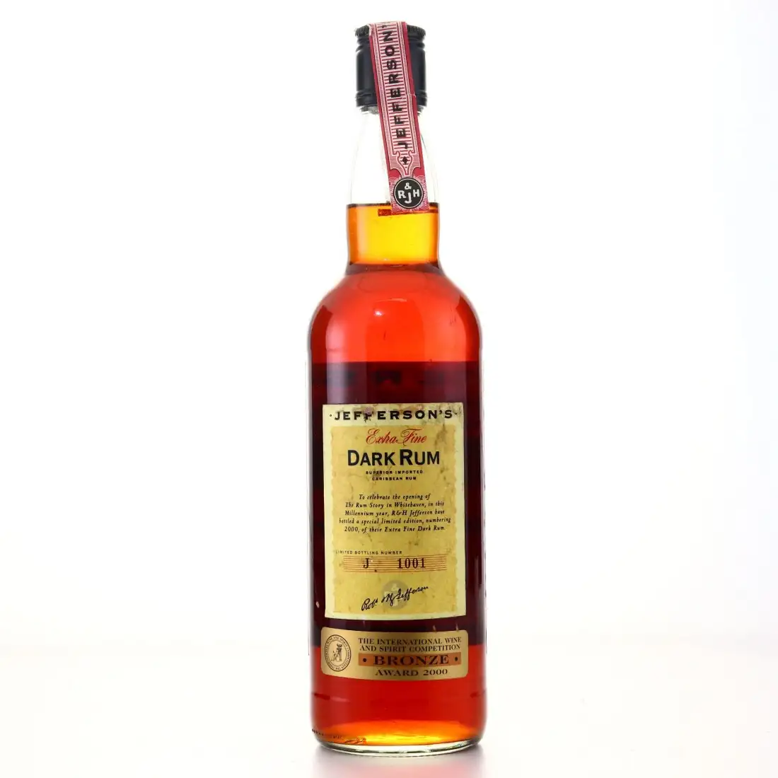 Image haute résolution de Jefferson‘s 1785 Extra Fine Dark Rum