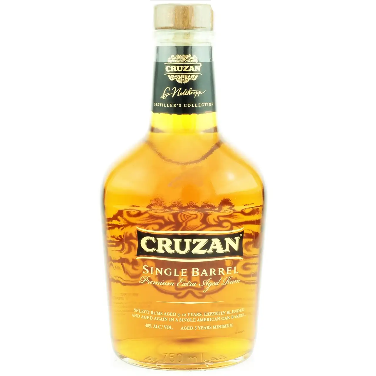 Bottle of Cruzan Single Barrel Premium Extra Aged Rum