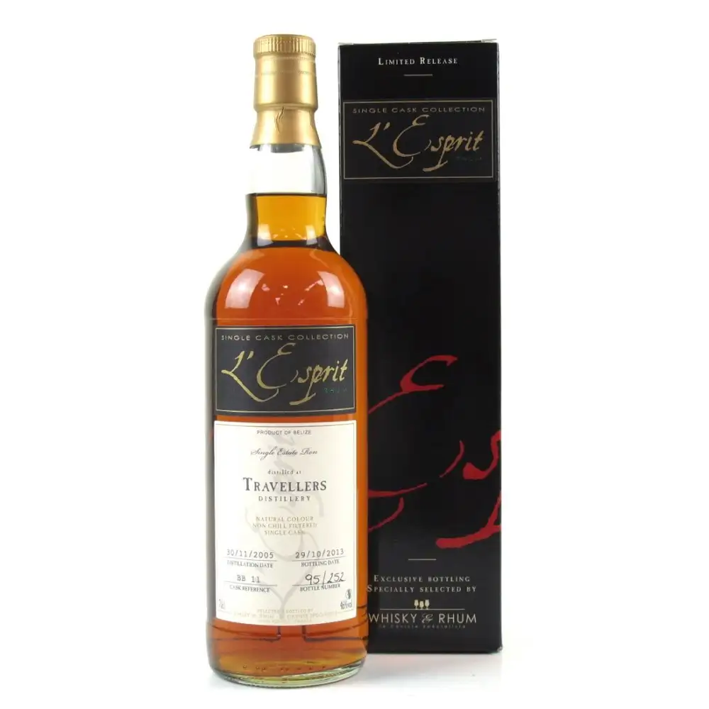 Bottle of Whisky & Rhum Travellers L‘Esprit 2005