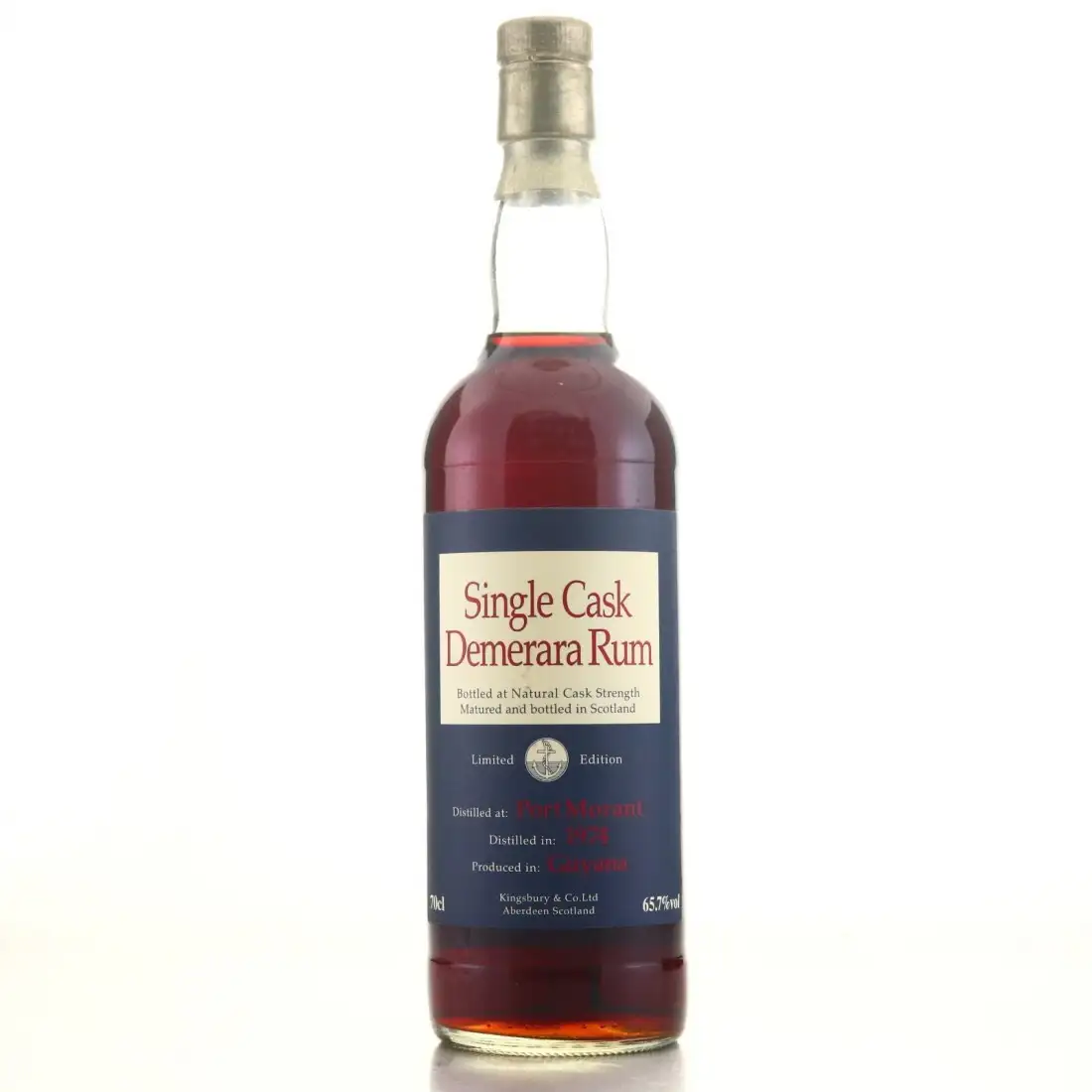 Bottle of Kingsbury Port Mourant Demerara Rum Single Cask 1974