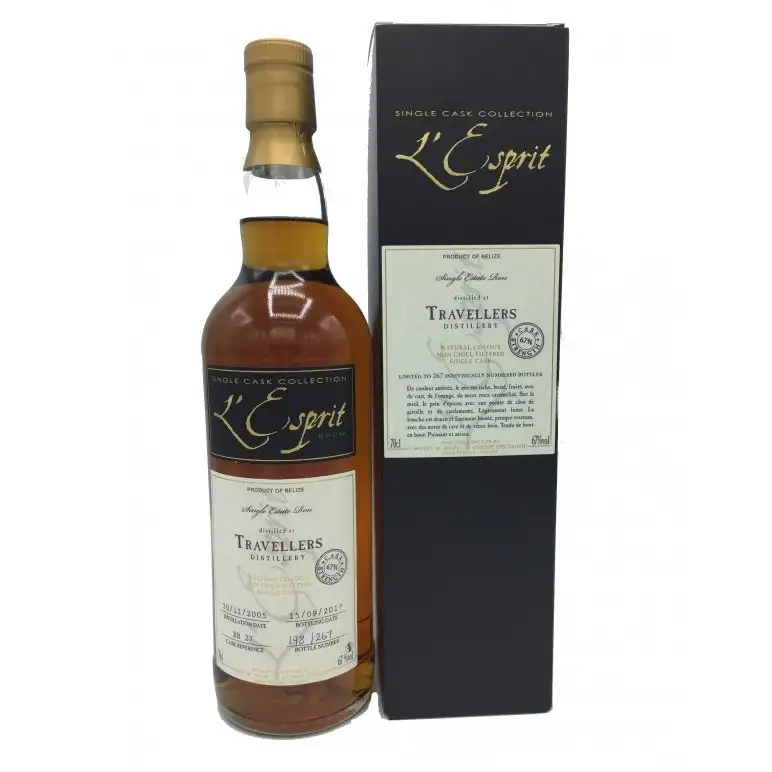 Bottle of Whisky & Rhum Travellers L‘Esprit 2005