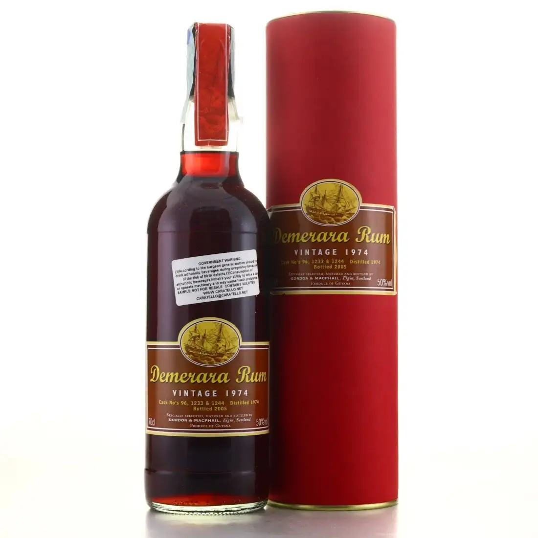 Bottle of Gordon & MacPhail Demerara Rum 1974