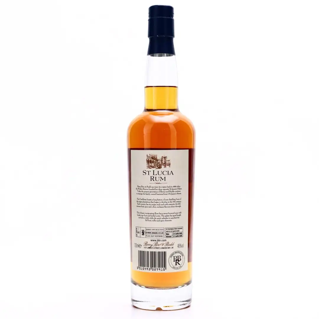 Image haute résolution de Berry Bros &amp; Rudd Finest St Lucia Rum 1999