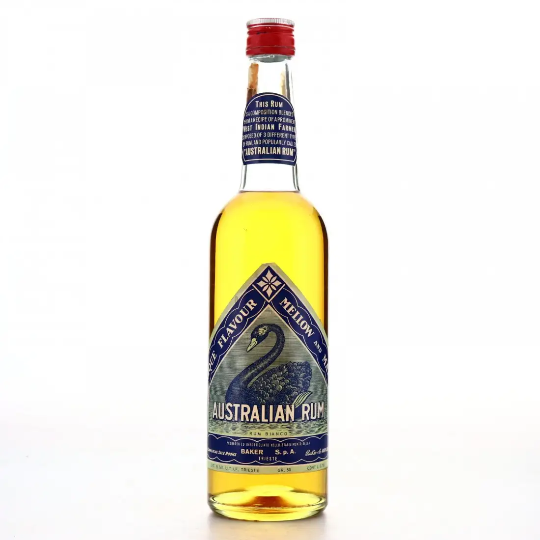 Bottle of A.A. Baker & Co. S.p.A. Australian Rum