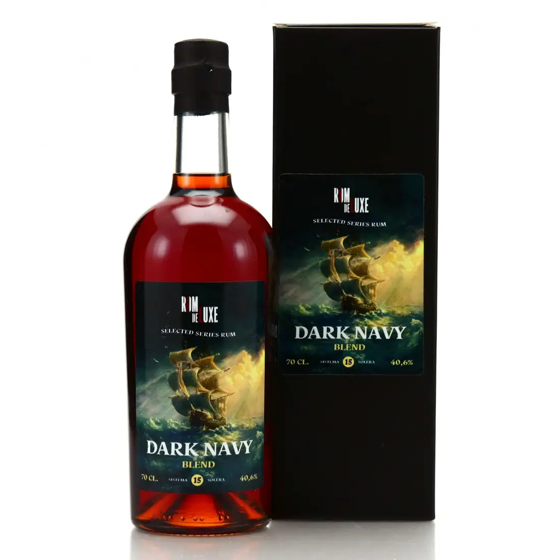 Bottle of Romdeluxe Dark Navy Blend Selected Series Rum No.3